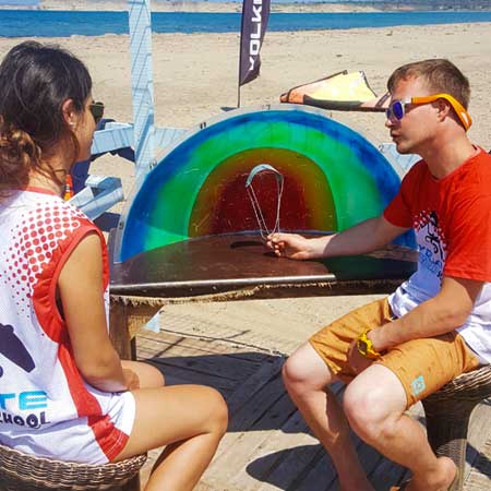 Kitesurf dersi, teorik eğitim.